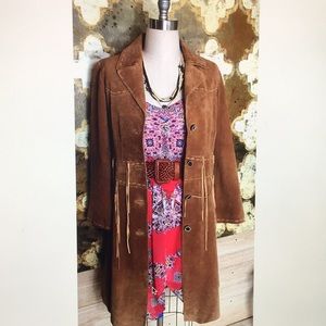 Scully Suede Vintage Hobo Retro Coat